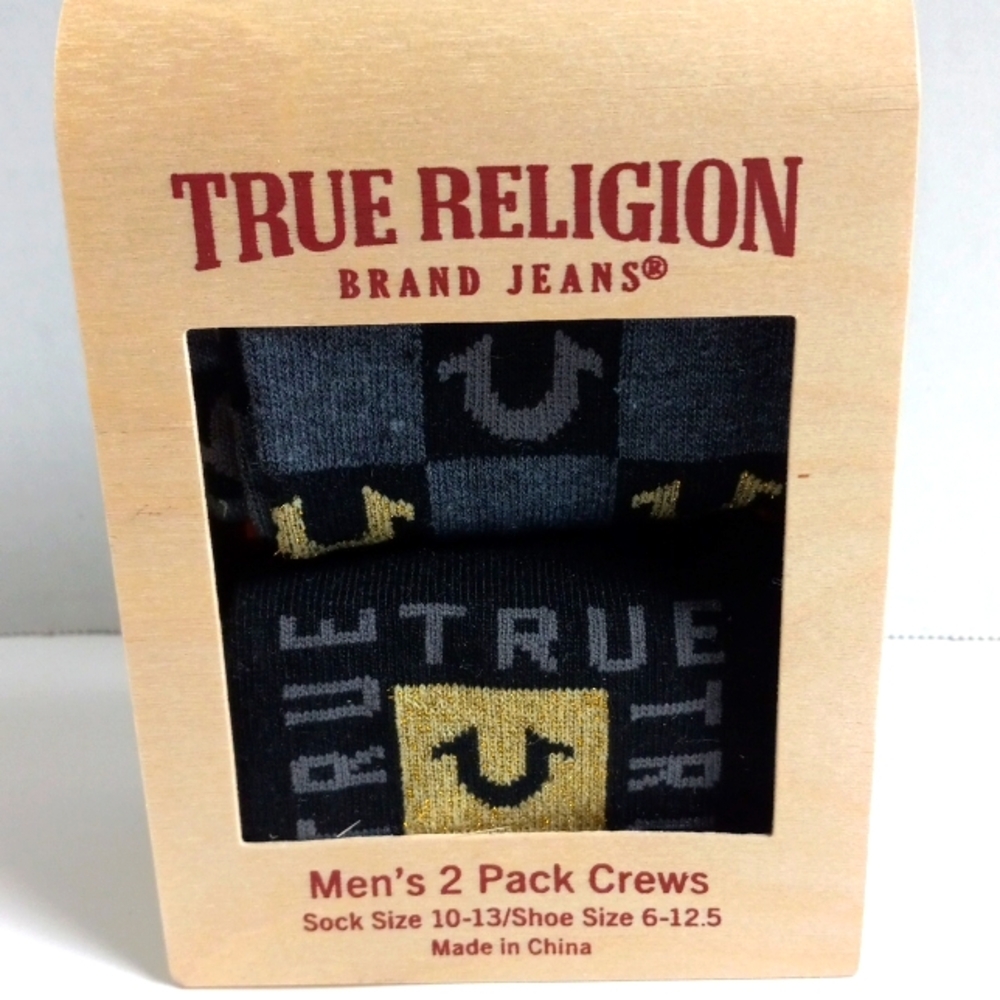 TRUE RELIGION 2PK CREW SOCK